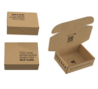 Scatola di spedizione in cartone ondulato personalizzato scatola di carta Kraft marrone semplice con stampa bianca nera scatole di spedizione per le piccole imprese
