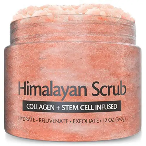 RubioAroma Label Pribadi Perawatan Kulit Alami Scrub Eksfoliasi Pemutih Garam Merah Muda Lulur Badan Garam Himalaya