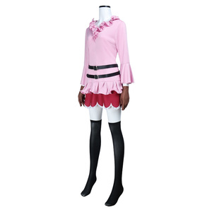 Costume de cosplay Koala pour femmes, tenue d'Halloween Anime Manga, jupe rose rouge, haut, ceinture noire, taille adulte - Product Image 3