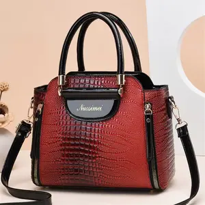 Hot bán thời trang mới của phụ nữ công suất lớn mô hình cá sấu Crossbody Túi xách