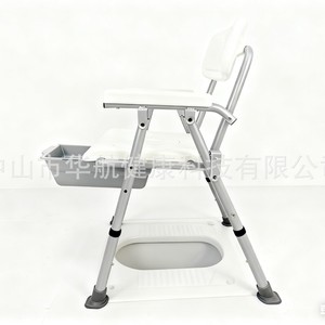 Chaise de toilette pliante Fudakang pour personnes âgées, chaise de toilette portable avec pieds antidérapants, utilisation en salle de bain intérieure - Product Image 3