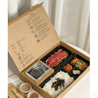 Boîte à barbecue jetable personnalisée en papier pour grillades Yaki, à emporter, avec boîte intégrée