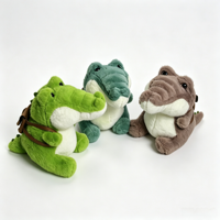 Peluche Alligator Charmante, Jouet en Peluche Doux, Tissu Imitation Lapin, Rembourrage Coton PP, Conception Assise, Plusieurs Tailles, Cadeau pour Enfant