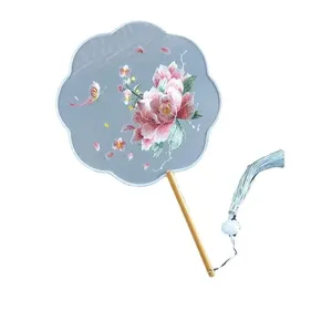 Abanico Plegable de Bambú de Alta Gama Personalizable, Estilo DIY con Decoraciones Bordadas y Modelo Antiguo para Fiestas Musicales y Promociones - Product Image 6