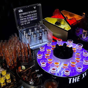 Support de tasse à balles créatif, nouvel ensemble de support de vin de <span class=keywords><strong>jeu</strong></span>, support de cocktail lumineux, support de vin de charge en acrylique LED - Product Image 1