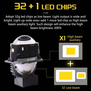 Sanvi New D3 Plug and Play 3.0 Inch <b>Led</b> Project Headlights with 56W 6000K <b>LED</b> <b>Projector</b> Lens Suitable for Toyota BMW - Product Image 3