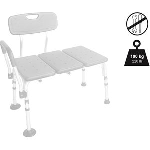Siège de bain pour adulte avec poignée, banc de transfert noir pour personnes âgées PEPE P30019 - Product Image 2