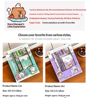 Set de Papelería con Diseño de Animales de Dibujos Animados, Cuaderno, Bolígrafo, Útiles Escolares Lindos para Niños, Regalo de Regreso a Clases, Premio de Cumpleaños, Graduación, Venta al por Mayor