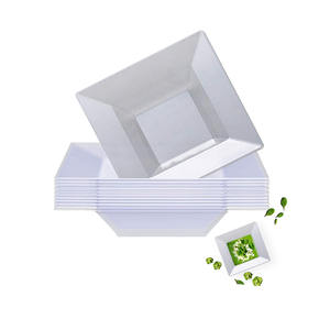 8" 9.5" 10.75" Modern Stylish Food Grade <b>Ceramic</b> White Disposable Birthday Party Dinner <b>Plate</b> - Product Image 6