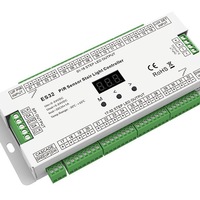 Contrôleur de capteur de mouvement PIR LED pour escalier 12V 24V 32 canaux, bande lumineuse à gradation automatique, éclairage nocturne pour escalier intérieur