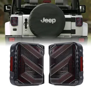 Auto Accessoires Led Achterlichten Draaien Achteruitrijverlichting Led Staart 12V Remlichten Voor Jeep Wrangler Jk