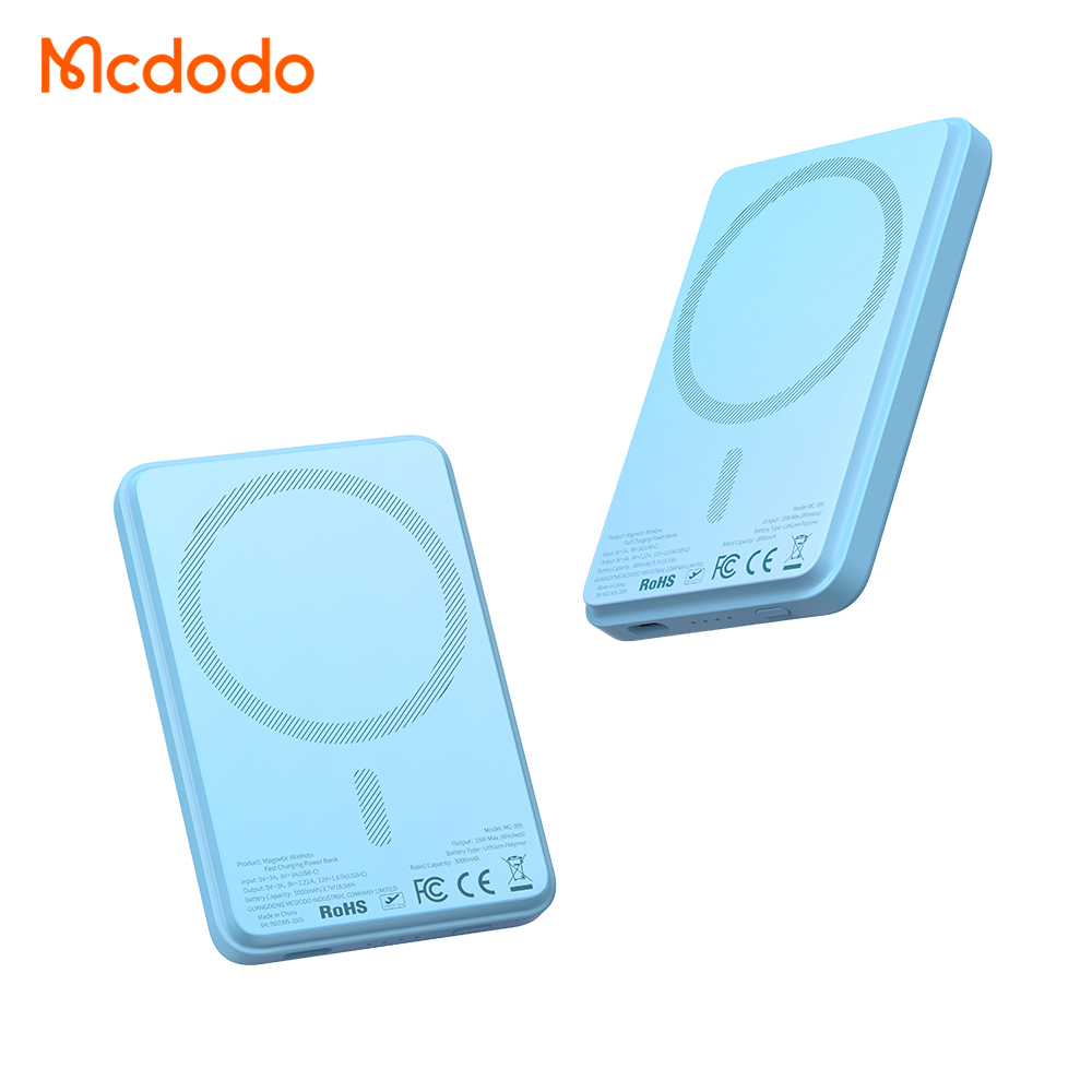 Mcdodo Новый 5000 мАч магнитный Power Bank мини-зарядное устройство 15 Вт беспроводной + 20 Вт PD магнитное портативное зарядное устройство Power Bank