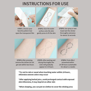 Leone tatuaggio temporaneo tatuaggio semipermanente impermeabile e Anti-sudore dura 2 settimane realistico tatuaggio Anti-attrito a base <span class=keywords><strong>di</strong></span> erbe - Product Image 6