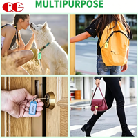 Étiquettes de clés en plastique de haute qualité OEM avec anneau séparateur et fenêtre d'étiquette, porte-clés, étiquettes d'identification pour bagages, étiquettes de nom pour animaux de compagnie