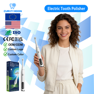 CURVY <span class=keywords><strong>MOON</strong></span> Cuidado Bucal, Herramienta Dental Blanqueadora Impermeable IPX6, Luz LED Eléctrica, 5 Modos de Velocidad, Pulidor de Dientes para Uso Doméstico - Product Image 1