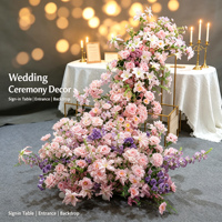 Artificial Waterfall Flower Row for Wfedding Banquet Birthday Party Centerpiece Engagement Stage Decor Trailing Table Floral
