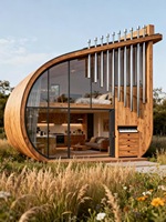 Maison préfabriquée moderne et écologique, villa modulaire intelligente et mobile