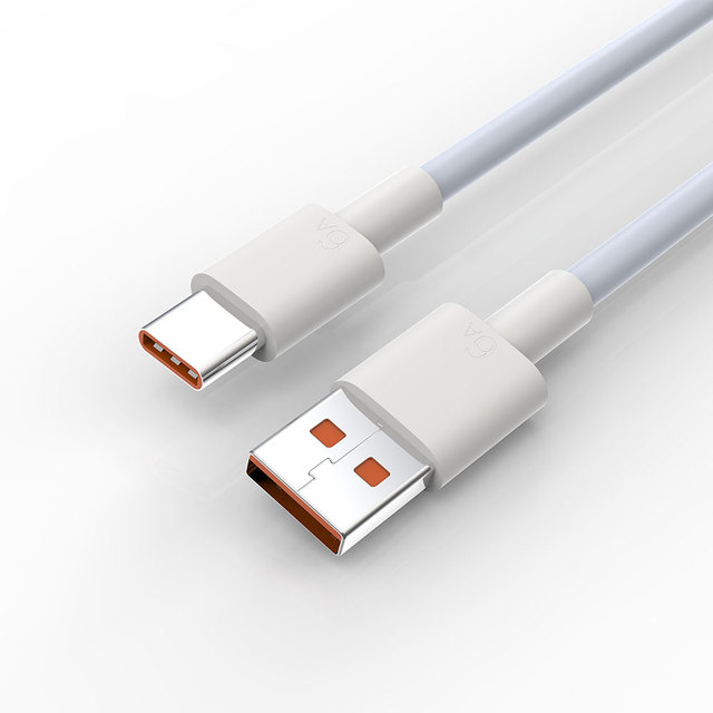 High Speed 6A USB a to Type C Super Fast Charging Cable 1m USB C Charger Cord for Huawei