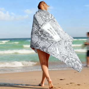 Biểu Tượng Tùy Chỉnh In Phổ Biến Phụ Nữ Mềm Mại Thiết Kế Tái Chế Sợi Nhỏ Bãi Biển Khăn Thoải Mái Nhanh Chóng Khô Bãi Biển Khăn - Product Image 1