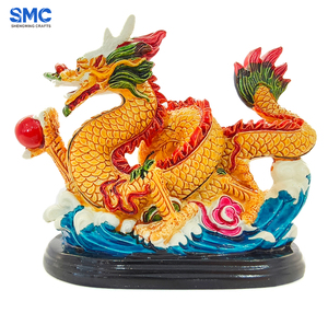 Sculpture 3D en résine artistique personnalisée SMC OEM, <span class=keywords><strong>dragon</strong></span> et phénix, style chinois, statue de couple, cadeau de Noël, cadeau de mariage, décoration de la maison - Product Image 3