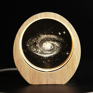 Lámpara Nocturna de Cristal 3D de 80 mm, Ecológica, con Tema de Galaxia, Grabada con Láser, Luna Luminosa, Adorno de Escritorio para Estudiantes, Regalo de Navidad K9 - Product Image 5
