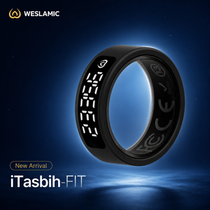 Weslamic ITasbih Fit Smart Tasbih 3.5 Gen Smart Ring Health Tracker avec Compteur Tasbih, Suivi Fajr, Fréquence Cardiaque, Sommeil, SpO2 - Product Image 1