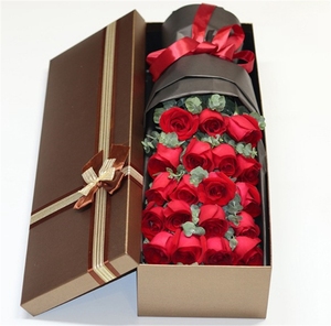 Tùy Chỉnh Thiết Kế Sáng Tạo Có Thể Gập Lại Vuông Hat Hộp Giấy Đám Cưới Thân Cây Dài Hoa Hồng Hoa Tươi Bao Bì Hộp Có Nắp Đậy - Product Image 2