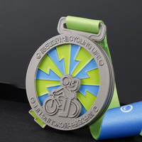 Médailles de cyclisme personnalisées en alliage de zinc - Conception rotative sur mesure, impression découpée, couleur et forme personnalisées, récompense sportive, souvenir de jeu