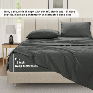 4PC Giường Trắng Linen Bông Thiết Lập Mềm Mại Thoáng Khí <span class=keywords><strong>Percale</strong></span> Dệt 100% Cotton Hữu Cơ Nữ Hoàng Tấm Thiết Lập Với Gối Trường Hợp Cho Giường - Product Image 3