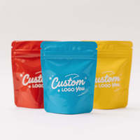 Sachets d'emballage personnalisés refermables à imprimé fruité, sacs en plastique avec logo imprimé en matériau de qualité alimentaire pour l'emballage de vêtements