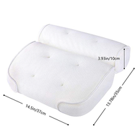 Coussin de bain 3D extra épais BBCare Eco-Friendly avec 6 ventouses pour le soutien de la tête, du cou, du dos et des épaules
