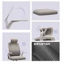 Chaise de bureau ergonomique pivotante en maille intégrale avec appui-tête pour cadre et personnel, vente en gros