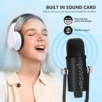 Oyun akışı podcast için usb'li mikrofon tak ve çalıştır kondenser bilgisayar PC mikrofon
