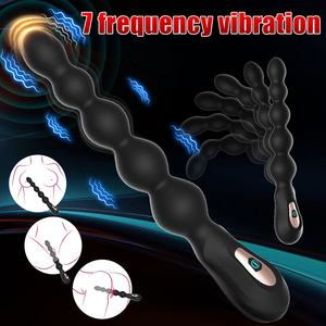 بيع بالجملة من المصنع ألعاب جنسية عالية الجودة سيليكون حبات شرجية كبيرة قابلة للانحناء سدادة طويلة للمؤخرة - Product Image 3