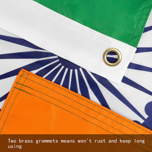 Bannière de drapeau national indien de haute qualité 3x5ft 100% Polyester avec logo personnalisé Impression numérique Graphique haute résolution - Product Image 2