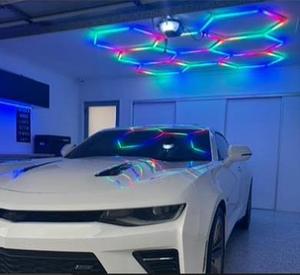 Lumière hexagonale <span class=keywords><strong>LED</strong></span> RGB commerciale ETOP pour atelier, hôtel, <span class=keywords><strong>garage</strong></span>, salle d'exposition, KTV et bar - Classe IP65, alimentation AC - Product Image 5