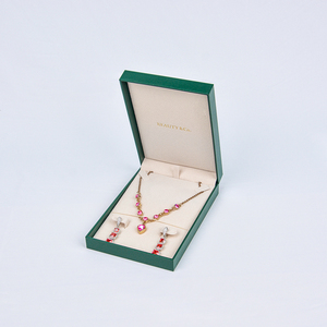 Luxurious Logo Jewelry Packaging Rectangle Shape Necklace Ring <b>Earring</b> <b>Box</b> Square Pattern Wholesale Including Jewelry - Product Image 6