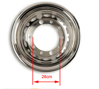 Nouvelle conception professionnelle de couvre-roues en acier inoxydable chromé de qualité industrielle, sur mesure, pour essieu arrière, usinage CNC de précision