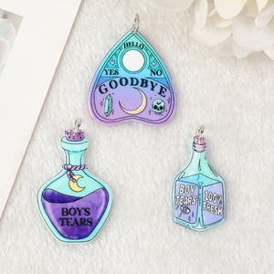 Dijes de Halloween, Planchette de Ouija, Acrílico, Estilo Gótico <span class=keywords><strong>Pastel</strong></span>, Accesorios para Joyería, para Hacer Aretes y Collares - Product Image 1