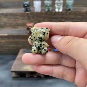 1.2 Inch Small Size <b>Cute</b> Crystal <b>Bear</b> Gemstones Carvings Crystal Healing Stones Craft Christmas Gift Souvenir - Product Image 4