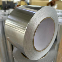 Ruban adhésif en aluminium argenté imperméable, résistant à la chaleur, sensible à la pression et ignifuge pour conduits industriels