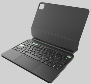 Funda con Teclado Mágico de Aleación de Aluminio para iPad Pro/Air, Patente Exclusiva, Impermeable, con Drenaje Automático, Retroiluminada, con Panel Táctil, Laudtec - Product Image 2