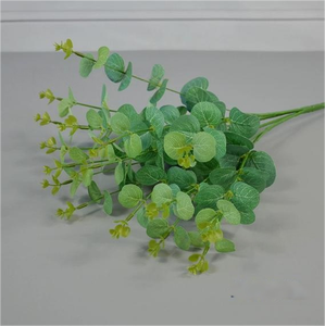 Foglie Artificiali Economiche all'Ingrosso per Decorazioni Floreali Matrimoniali, Pianta Verde Singola Decorativa Fatta a Mano, Eucalipto Colorato Autunnale - Product Image 3