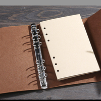 A6 Individuelles Notizbuch mit Weichem Kunstleder-Einband, Geprägtem Logo, Reisejournal, Planer, Elastischem Band, Loseblattbindung, A5-Format als Geschenk