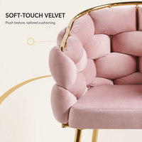 Vente en gros à bas prix de chaises de salle à manger en velours chaise de loisirs de luxe moderne pour chambre à coucher appartement restaurant