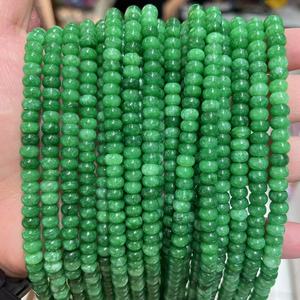 Perles de pierre 4x6mm, <span class=keywords><strong>jade</strong></span> coloré, calcédoine, perles rondes, perles en vrac, perles rondelles pour la fabrication de bijoux, bracelets DIY, accessoires - Product Image 3