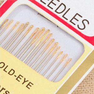 16 aiguilles à main à gros œil en acier au carbone 3/9 fin à queue d'or, aiguilles à coudre polyvalentes faites à la main - Product Image 5