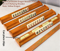 Supports et poussoirs de Mahjong en bois de luxe, magnétiques et pliables, écologiques, ensemble de 4 pièces pour organiser les tuiles de Mahjong à la maison