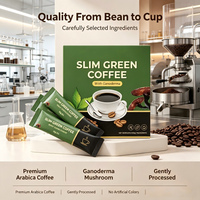 Café Vert Minceur Instantané à la Ganoderma Reishi, Café Arabica pour la Gestion du Poids, Café Herbal, Complément Alimentaire