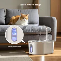 Distributeur d'eau pour chien en acier inoxydable Charge Filtre de circulation automatique Écologique Durable Étanche Solide Grande capacité